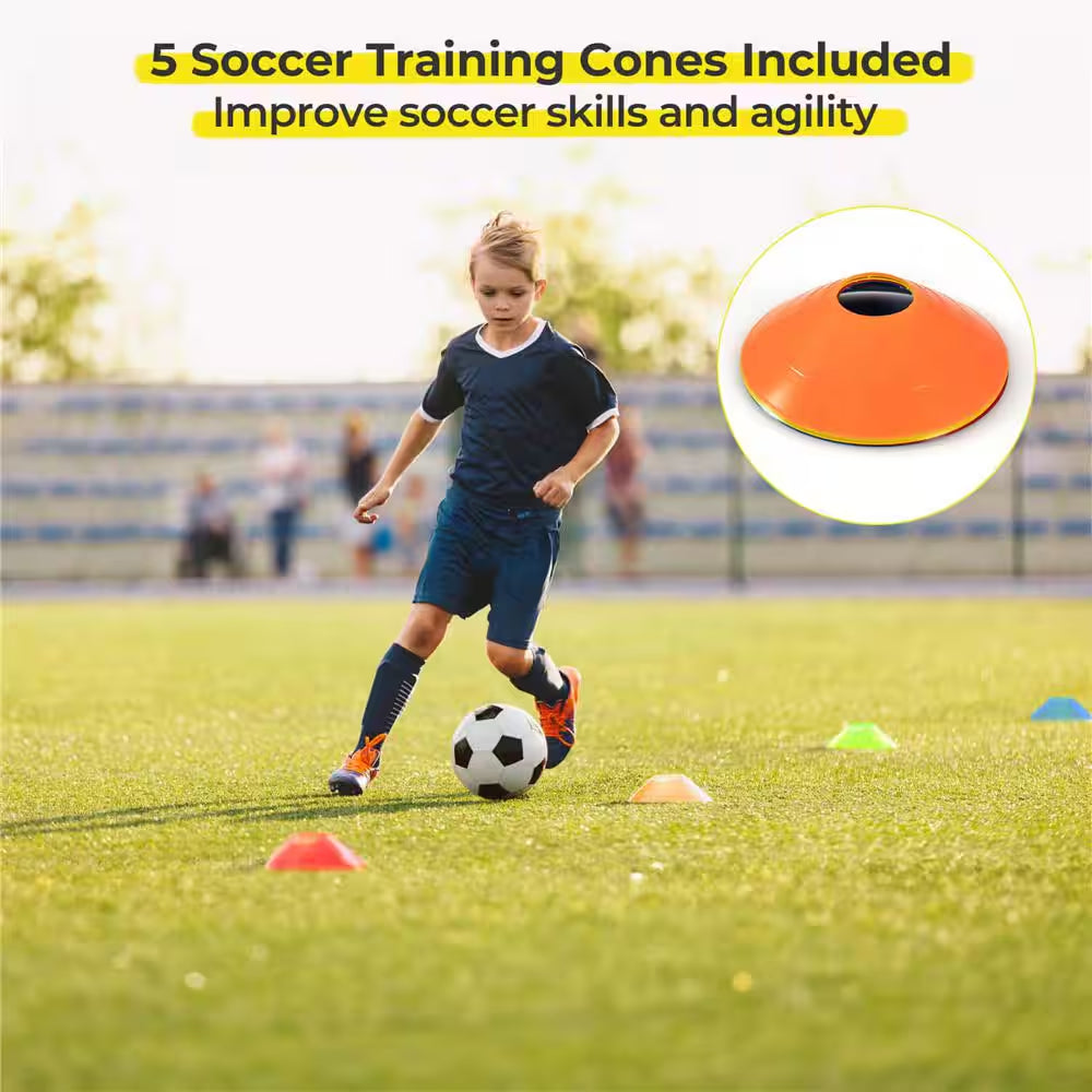 All Weather Soccer Goal Football Training Equipment 8 Ft. X 3 Ft. X 6 Ft. with Anti-Tearing Net
