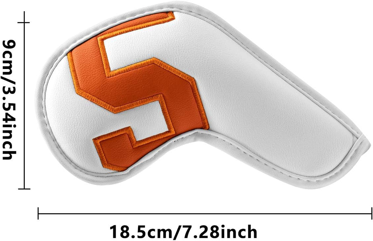 Montale Golf Iron Covers 10Pcs Irons Head Cover Leather Colorful Golf Iron Headcovers,Golf Club Covers for Most Brand Customize & Non-Customiz