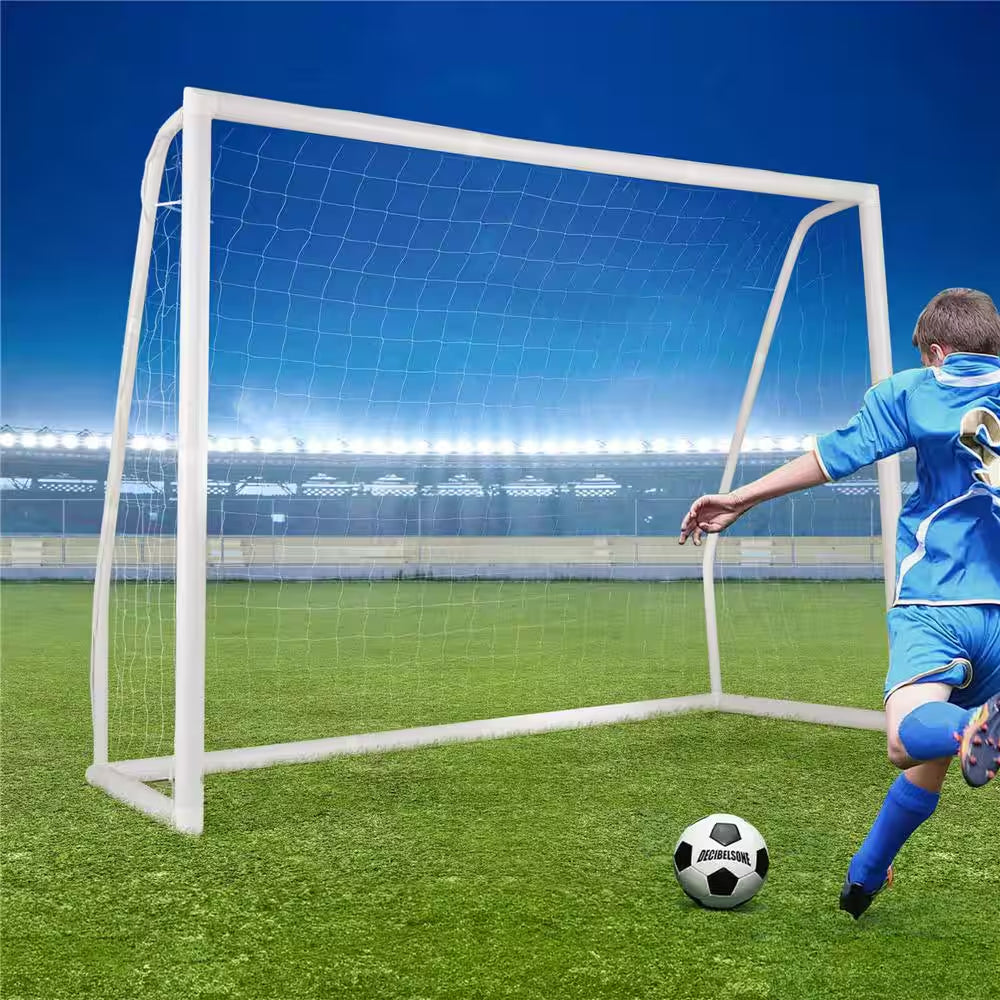 All Weather Soccer Goal Football Training Equipment 8 Ft. X 3 Ft. X 6 Ft. with Anti-Tearing Net