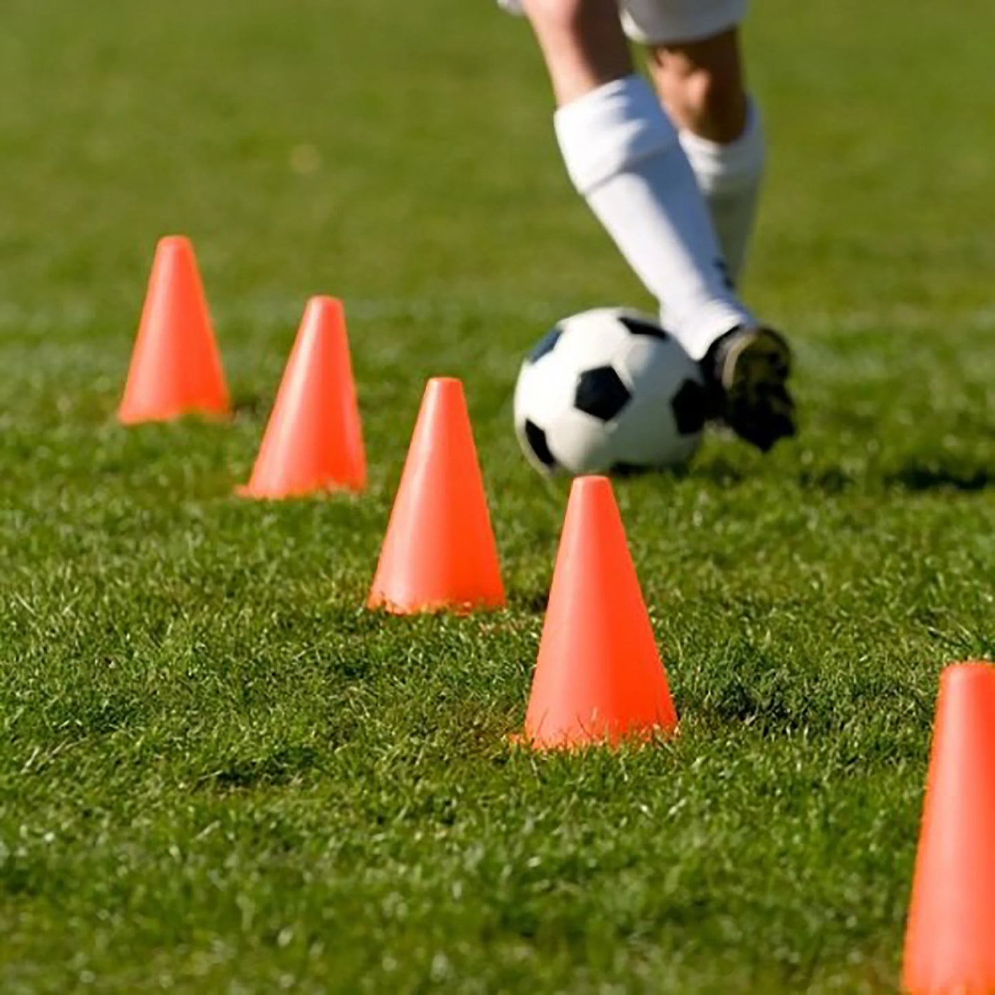 12Pcs Plastic Training Cones, Durable Traffic Cone Play Field Marker Cone for Safety, Agility Training 7 Inch Orange