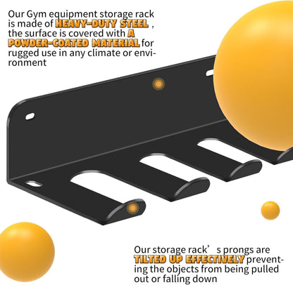 Fizlig Gym Equipment Storage Rack - Multi-Purpose Home Gym Organization Storage