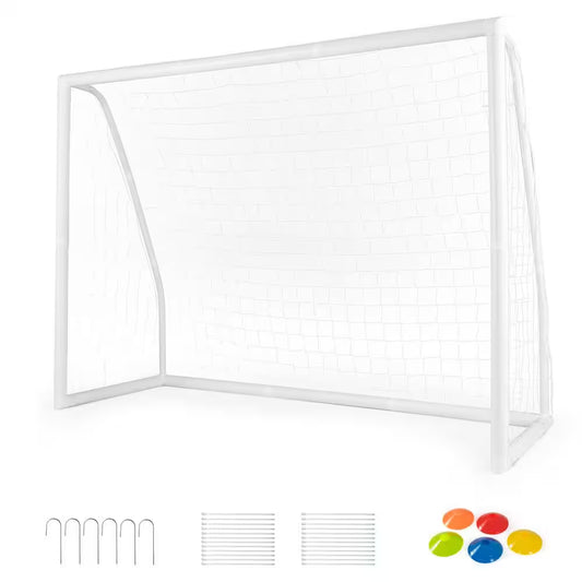All Weather Soccer Goal Football Training Equipment 8 Ft. X 3 Ft. X 6 Ft. with Anti-Tearing Net