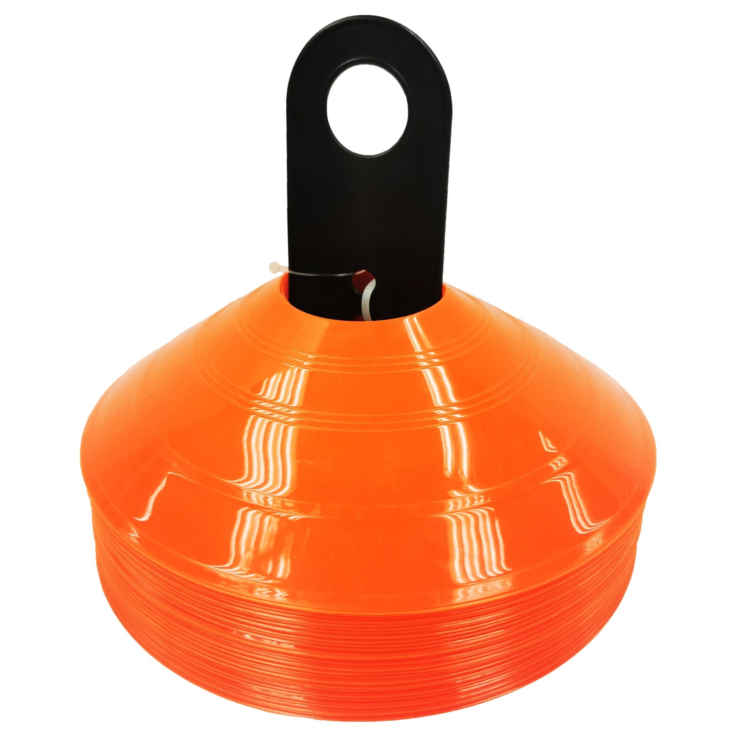 Orange Low-Profile Sports Training Cones for Agility, 25 Piece, Plastic