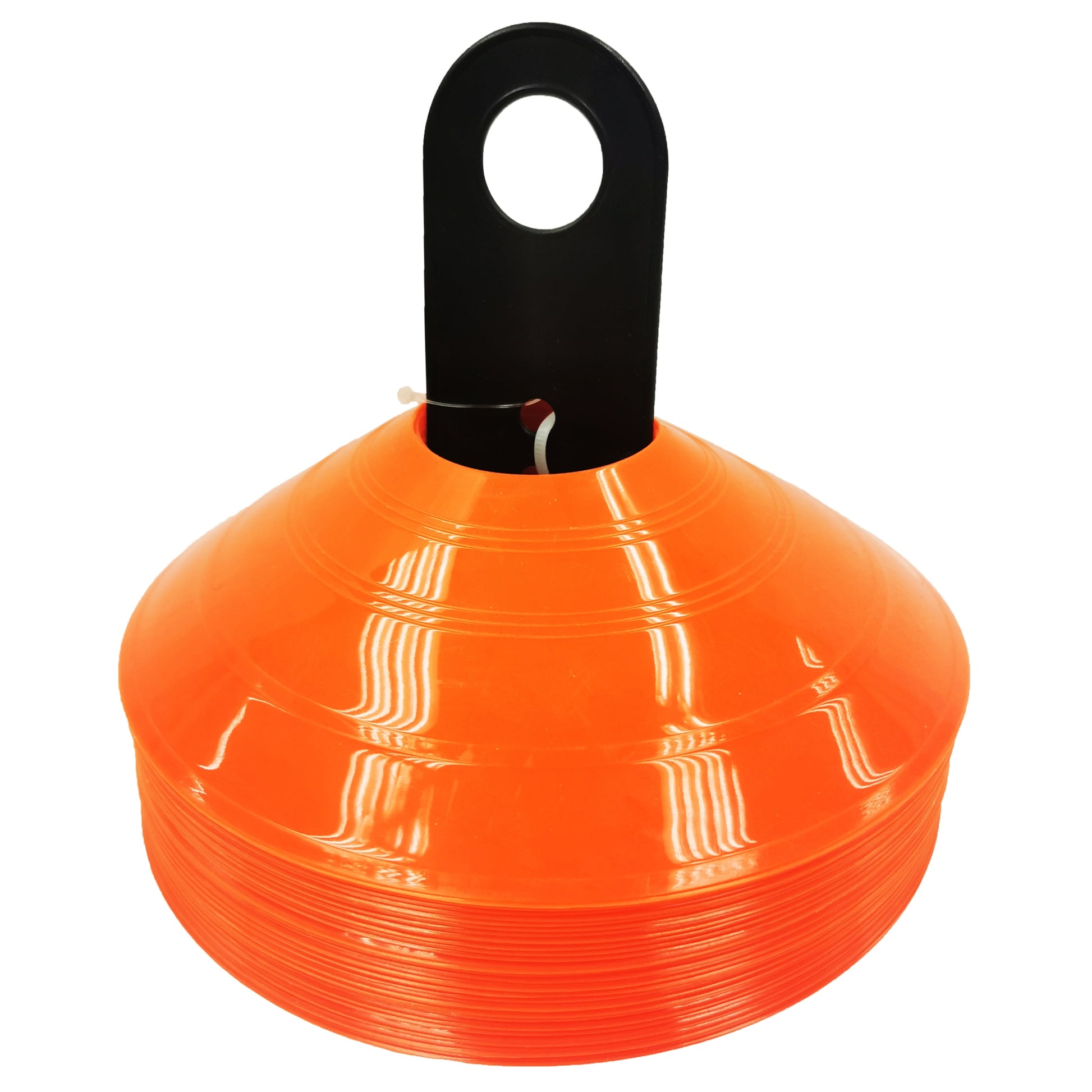 Orange Low-Profile Sports Training Cones for Agility, 25 Piece, Plastic