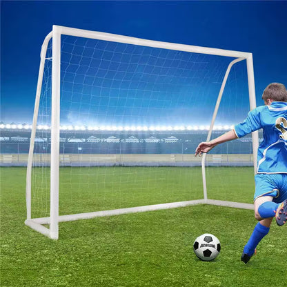 All Weather Soccer Goal Football Training Equipment 8 Ft. X 3 Ft. X 6 Ft. with Anti-Tearing Net